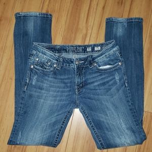 MISS ME STRAIGHT BLUE JEANS ( size 30)